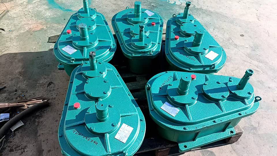 Heavy duty pan mixer gearbox